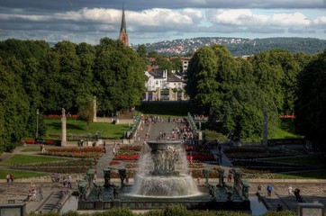 Different colors of a Norwegian landscape