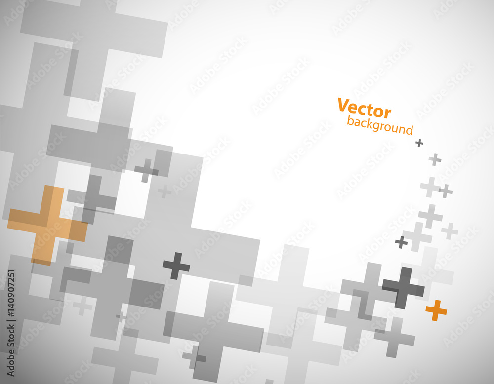 Wall mural abstract background created with plus sign.