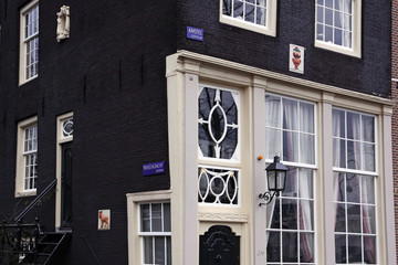 detail of historic dutch house in amsterdam