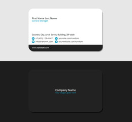 stylish black business card