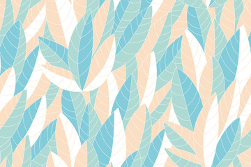 Seamless leaf pattern. Vector illustration
