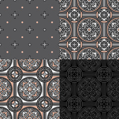 Set of 4 decorative backgrounds