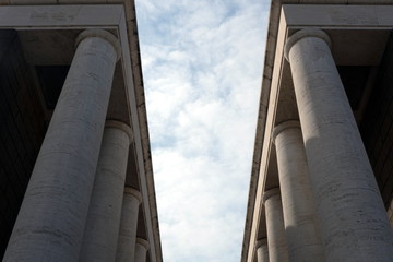 The sky beyond the colonnade