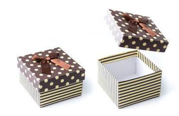 open gift box isolated over white background