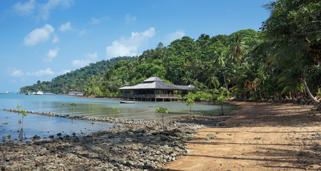 Tropical beach on the island in Thailand