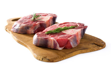 Raw meat isolated on white background
