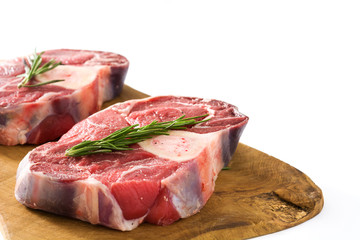 Raw meat isolated on white background
