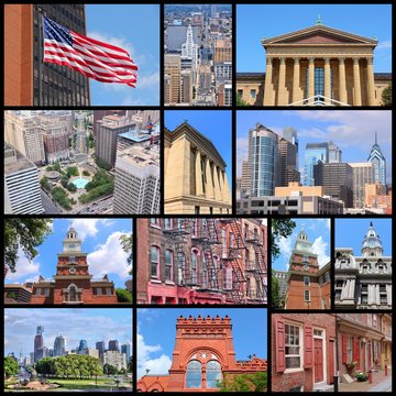 Philladelphia landmarks - photo collage