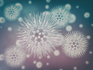 Virus bacteria cells background