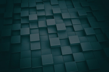 Abstract black metallic 3d cubes background 