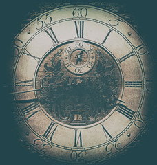 Time grunge retro clock image 