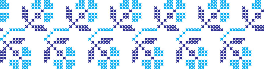Embroidered cross-national pattern
