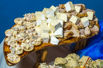 Mushroom tart and Cheese brie