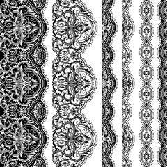 Set of seamless ribbons of lace