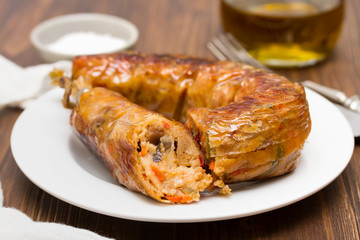  fried vegetarian smoked sausage