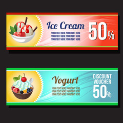 Obraz premium ice cream yogurt discount voucher