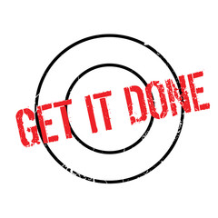 Get It Done rubber stamp. Grunge design with dust scratches. Effects can be easily removed for a clean, crisp look. Color is easily changed.