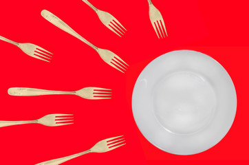 fork attack plate