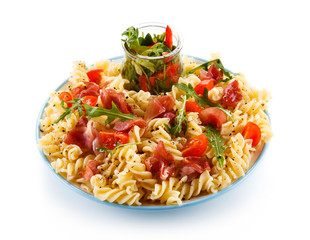 Pasta with smoked ham
