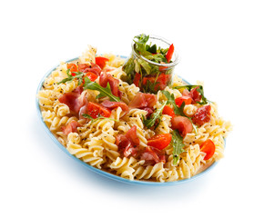 Pasta with smoked ham