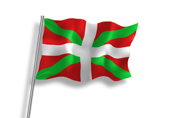 Drapeau du Pays Basque en qualité vectorielle