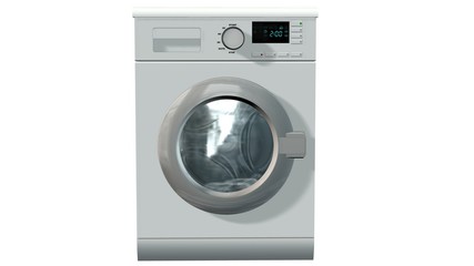 Washing machine, Fully automatic washing machine - isolated on white 