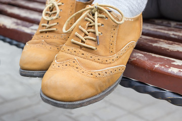 Beige suede shoes oxfords