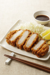 とんかつ　Japanese pork cutlet Tonkatsu