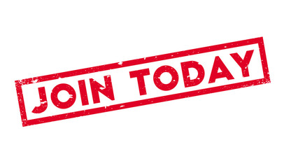 Fototapeta premium Join Today rubber stamp. Grunge design with dust scratches. Effects can be easily removed for a clean, crisp look. Color is easily changed.