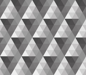 Seamless geometrical pattern with gray triangles