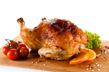 Roast chicken and vegetables