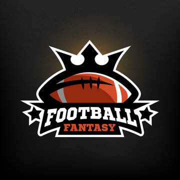 American football fantasy logo.