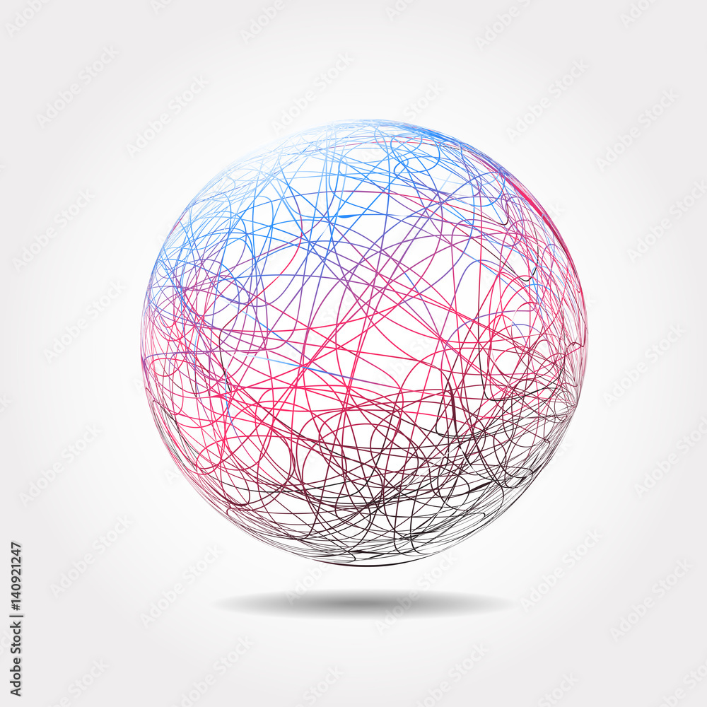 Poster moving colorful lines of abstract background