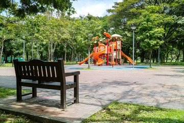 colorful children playground in the park