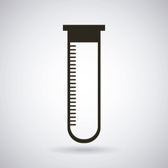 test tube icon over white background. vector illustration