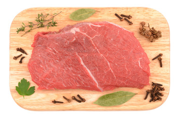 beef on a cutting board