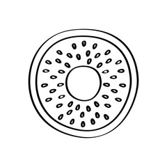 kiwi fruit icon over white background. vector illustration