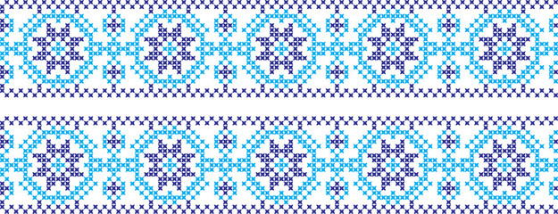 Embroidered cross-national pattern
