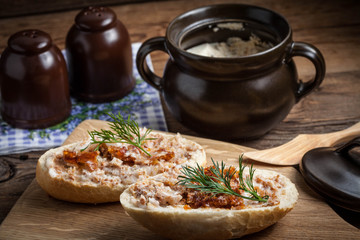 Hearty lard with greaves.