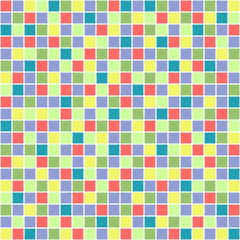 Seamless vector pattern with squares. Simple checkered graphic design. drawn background with little decorative elements. Print for wrapping, web backgrounds, fabric, decor, surface