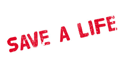 Save A Life rubber stamp. Grunge design with dust scratches. Effects can be easily removed for a clean, crisp look. Color is easily changed.