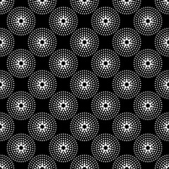 Seamless wallpaper pattern with dotted circles. Modern stylish texture. Geometric background. Vector