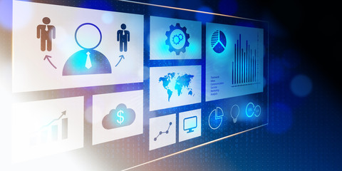 Digital Touch Screen Background design with icons