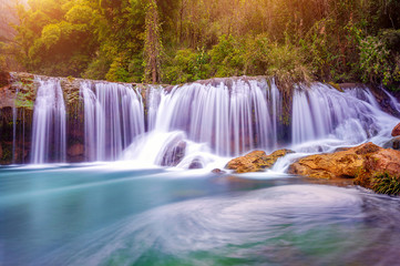 Jiulong waterfall in Luoping, China. - obrazy, fototapety, plakaty