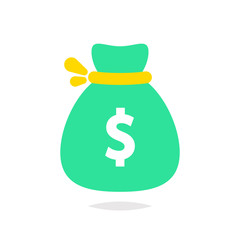 Money bag icon vector