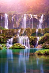Gartenposter Wasserfälle Jiulong-Wasserfall in Luoping, China.