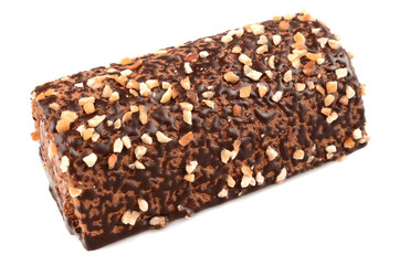 chocolate roll with nuts
