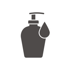 Liquid soap bottle with drop icon