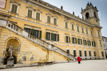 Fototapeta na wymiar COLORNO, ITALY - NOVEMBER 06, 2016 - The Royal Palace of Colorno, Parma, Emilia Romagna, Italy