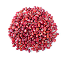 red bean on white background